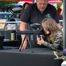 target paint ball at the big land rover fest