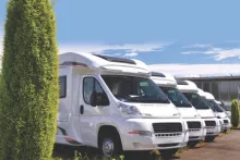 image of a row of motorhomes parked up
