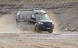 2025 Malibu Genius Performance 4x4 campervan driving image