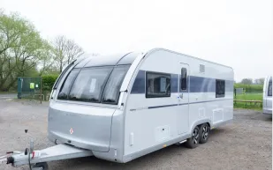 The Adria Alpina Colorado twin-axle caravan (photo courtesy of Richard Chapman)