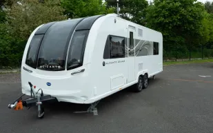 The Bailey Alicanto Grande Porto twin-axle caravan
