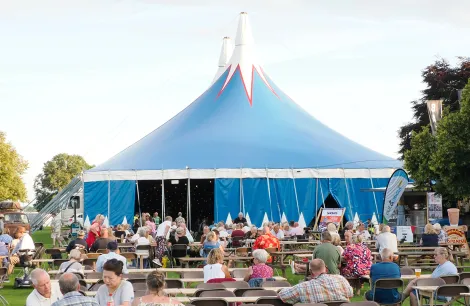 The Big Top at the Norfolk Motorhome and Campervan Show Summer Party