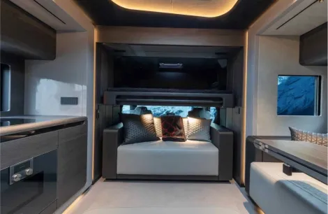 The bedroom inside the Brabus Big Boy 1200