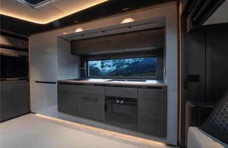 The kitchen inside the Brabus Big Boy 1200