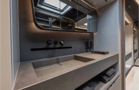 The washroom sink inside the Brabus Big Boy 1200