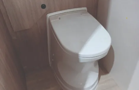 Cinderella incinerator toilet fitted to an Auto-Sleeper Mercedes motorhome 2025