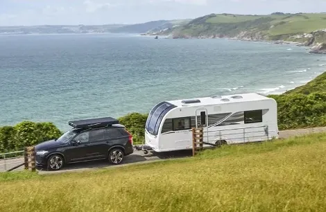 Towing a Bailey Unicorn caravan