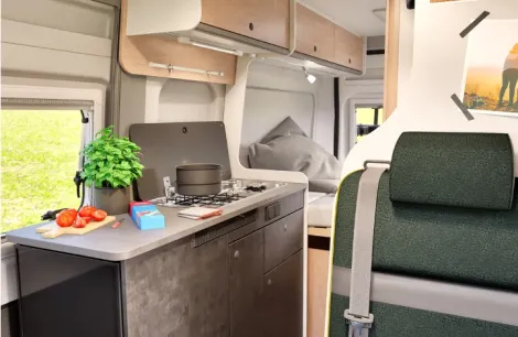 Inside the Sunlight Cliff XX campervan