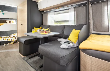 The MAXIA caravan with the ‘Pico’ upholstery