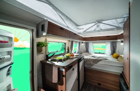 Eriba Touring 530 converted bed