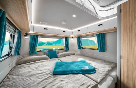 Eriiba Touring 620 converted double bed
