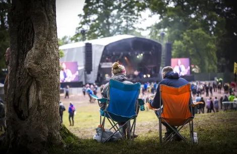 Fans enjoying Kendal Calling Music Festival