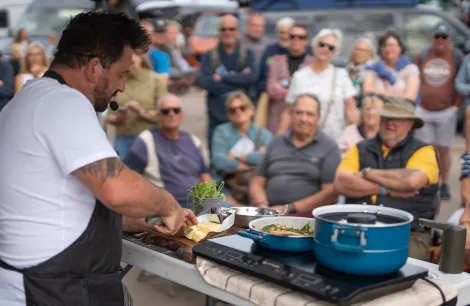 Vanlife eats at the Shepton show, cooking up a storm
