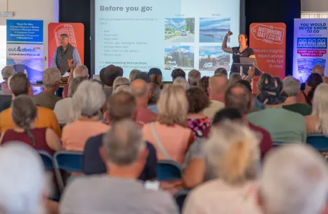 A packed advice centre at the Malvern - Western Show