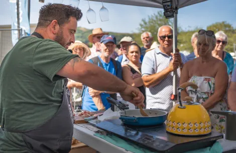 Live cooking demonstrations at the Malvern - Western show.