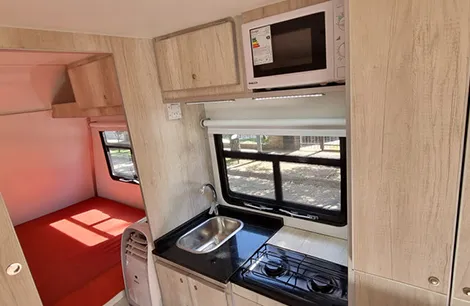 The spacious lounge of the Pbarbus 450