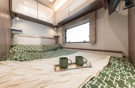 The bedroom inside the Buccaneer Quantum F-4F