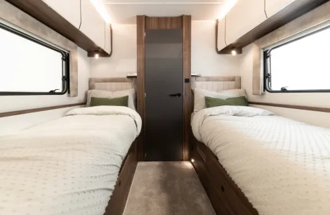 The beds inside the Buccaneer Quantum F-4S