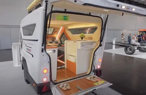 Pop open back of the Aquila 360 from Lidu RV 