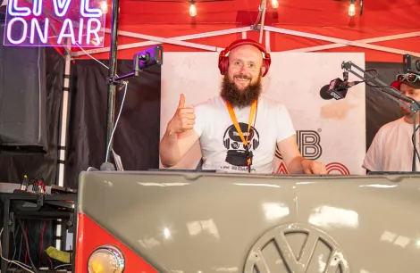 vdub radio at Campervan Campout