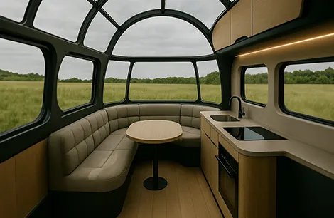 The lounge opens into some great scenic views