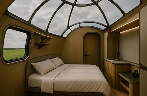 The bedroom also features some great views from your bed