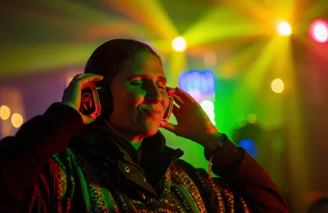 silent disco at the norfolk motorhome & campervan show