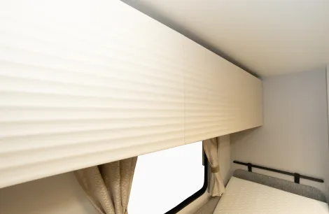 Wave ripple effect finish on the top lockers