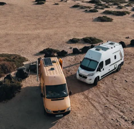 Two Camplify vans