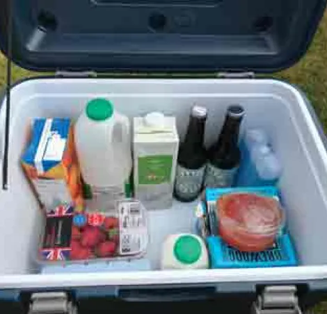Use a coolbox for food and meals