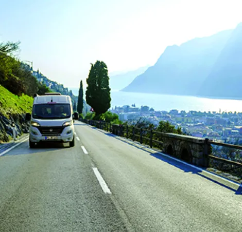 Dethleffs campervan in Europe