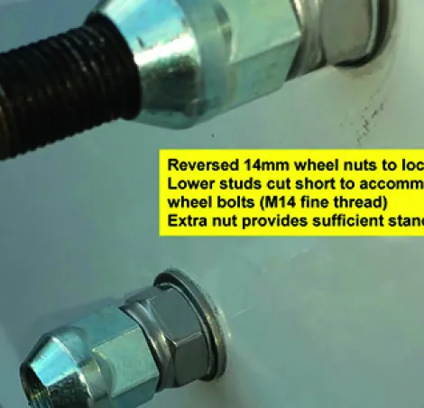 How to build a spare wheel carrier, step seven