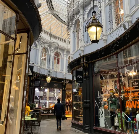 Cardiff's meandering Victorian arcades