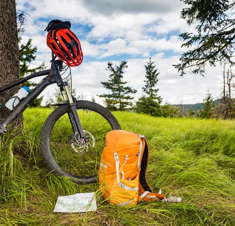 Mountain biking is a great caravan activity