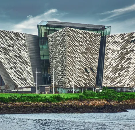The building for the Titanic attraction in Belfast is very distinctive