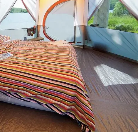 Camping tent groundsheet