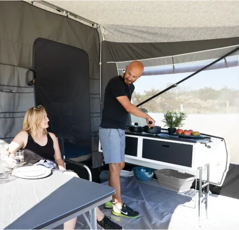 Inside the Camp-let North tent