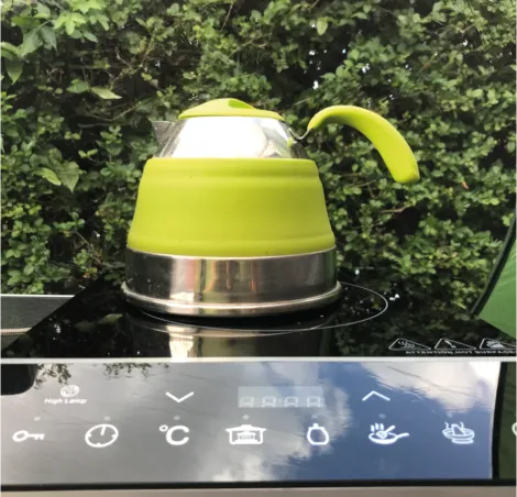 An electric camping stove