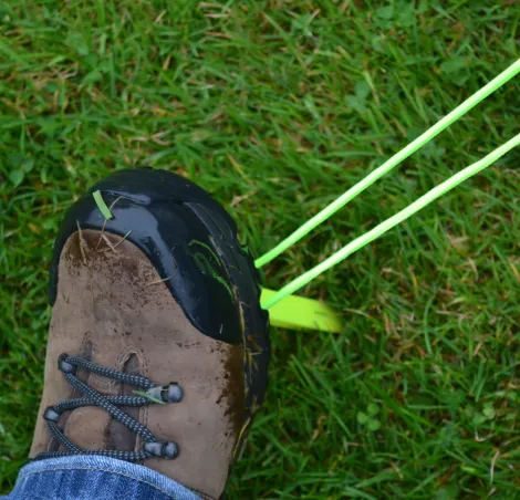 Stepping on a peg