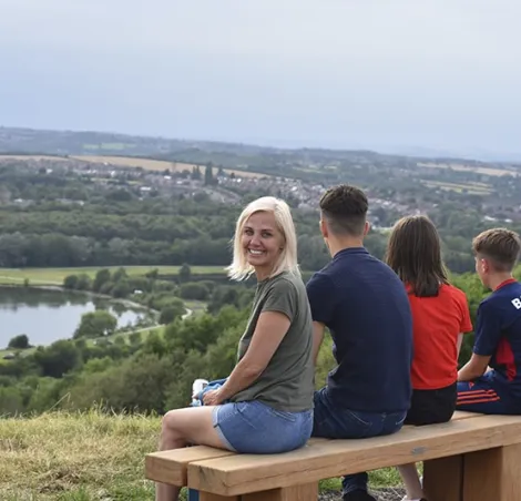 a family at Waleswood Caravan & Camping Park