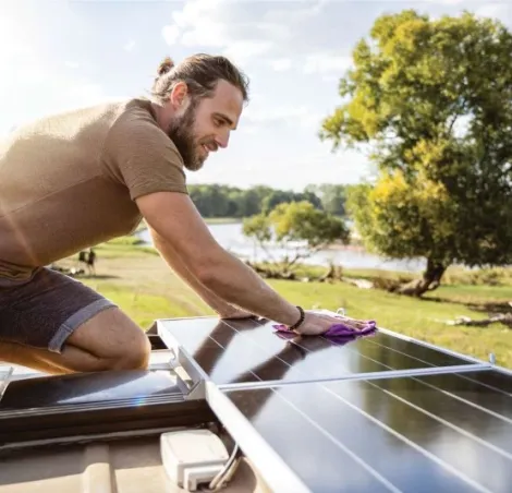 Campervan solar panels