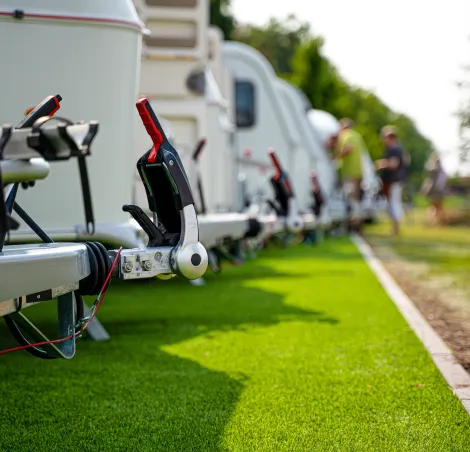 Camping Motorhomes. Recreational Vehicles Selling. Caravaning Industry.