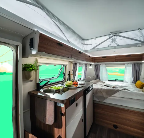 Eriba Touring 530 converted bed