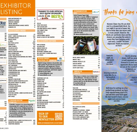 Malvern Caravan & Motorhome Show 2025 Exhibitor A-Z