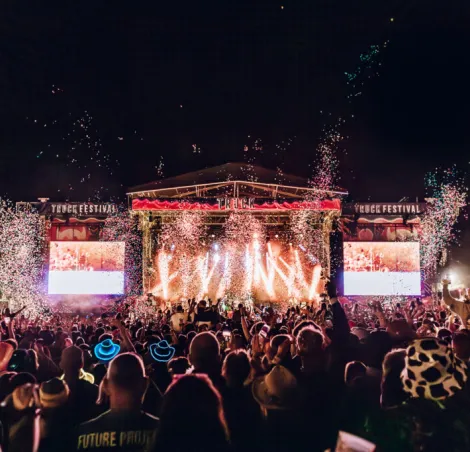 An electric stage at Truck festival