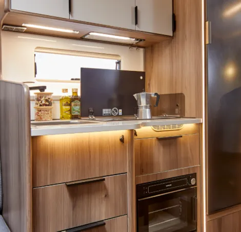 The kitchen inside the Sportivo