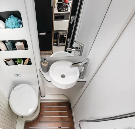 The washroom inside the GiottiVan 64G