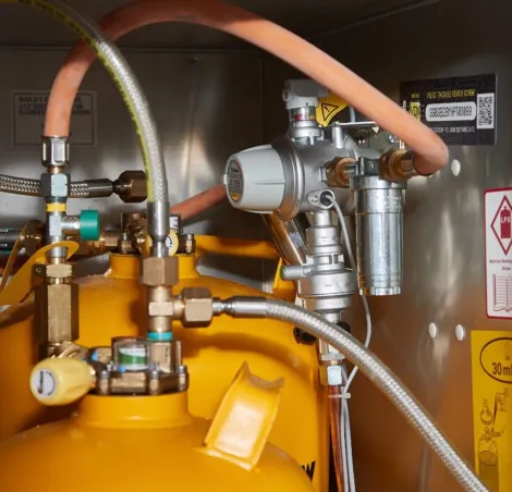 Refillable caravan gas bottles