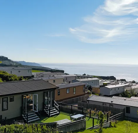 Holiday homes at Ladram Bay