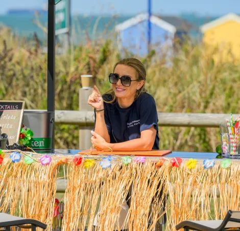 Dani Dyer at Kent seaside caravan park